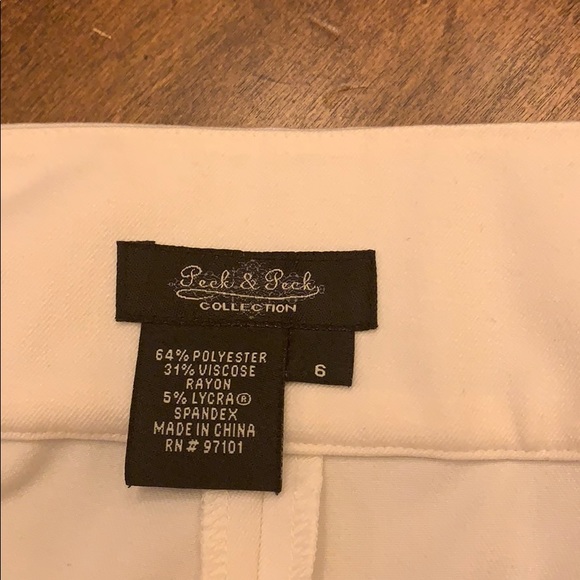 Peck & Peck White Slacks - Picture 3 of 4